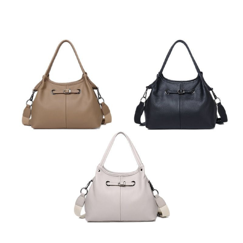 Women's Large Capacity Soft Leather Fashionable Simple Handbags
