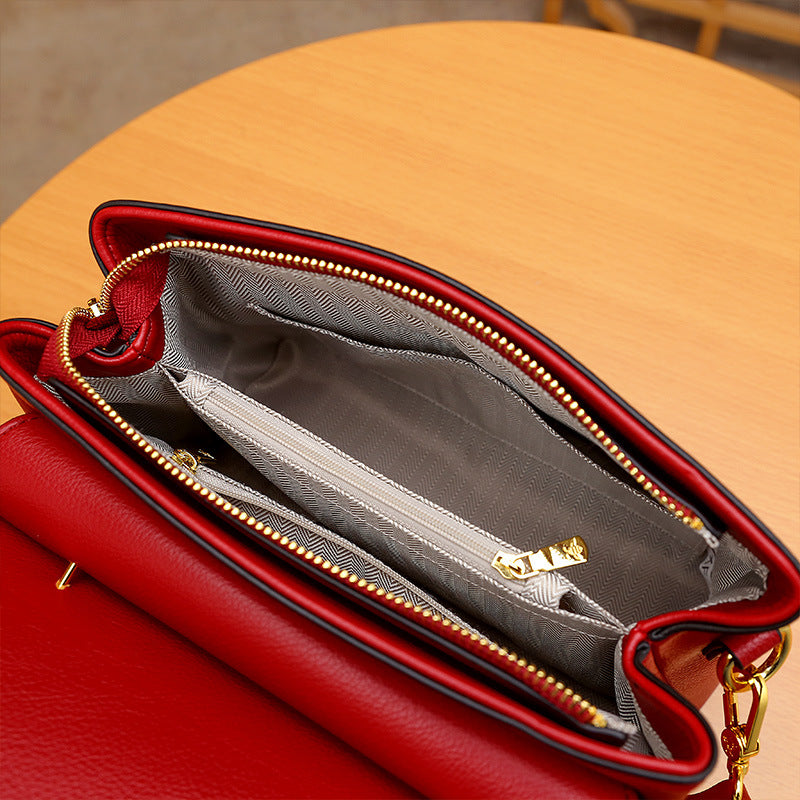 Women's Fashionable Kelly Embossed Soft Crocodile Pattern Crossbody Bags