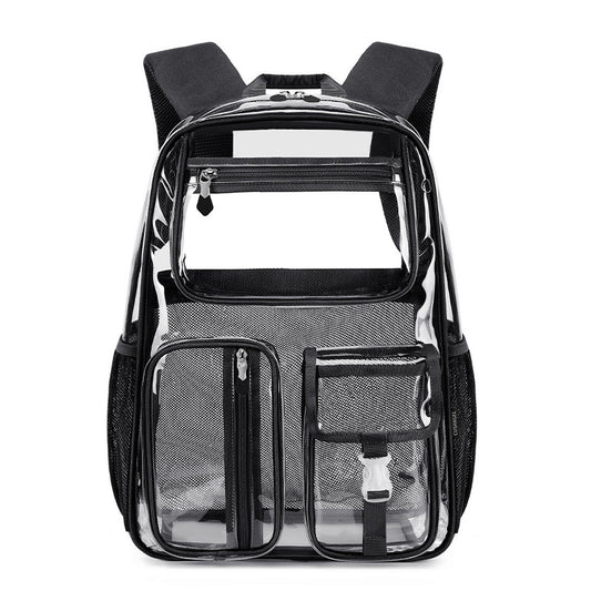 Men's Transparent Jelly High College Large Capacity Backpacks