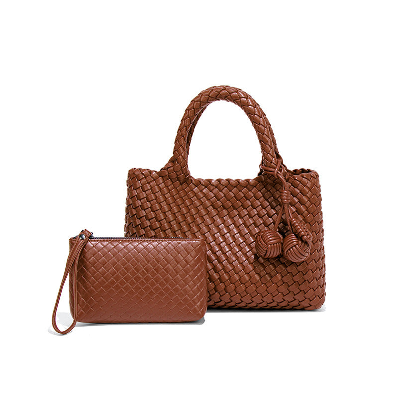 Women's Niche Woven Soft Leather Fashion Hand Handbags