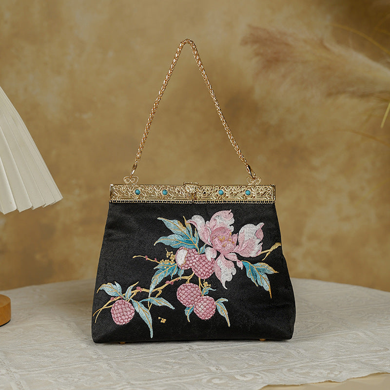 Pretty Classic Embroidery Cheongsam Hand Antique Bags