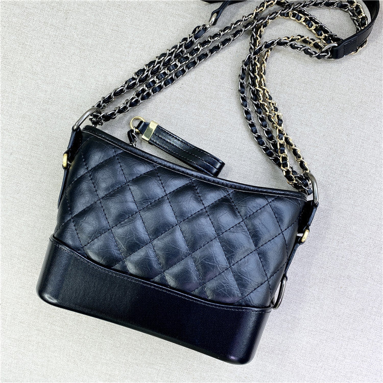Women's Leather Classic Style Rhombus Chain Stray Bags