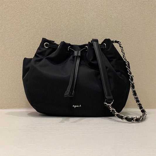 Women's Street Trendy Nylon Waterproof Lady's Chain Shoulder Bags