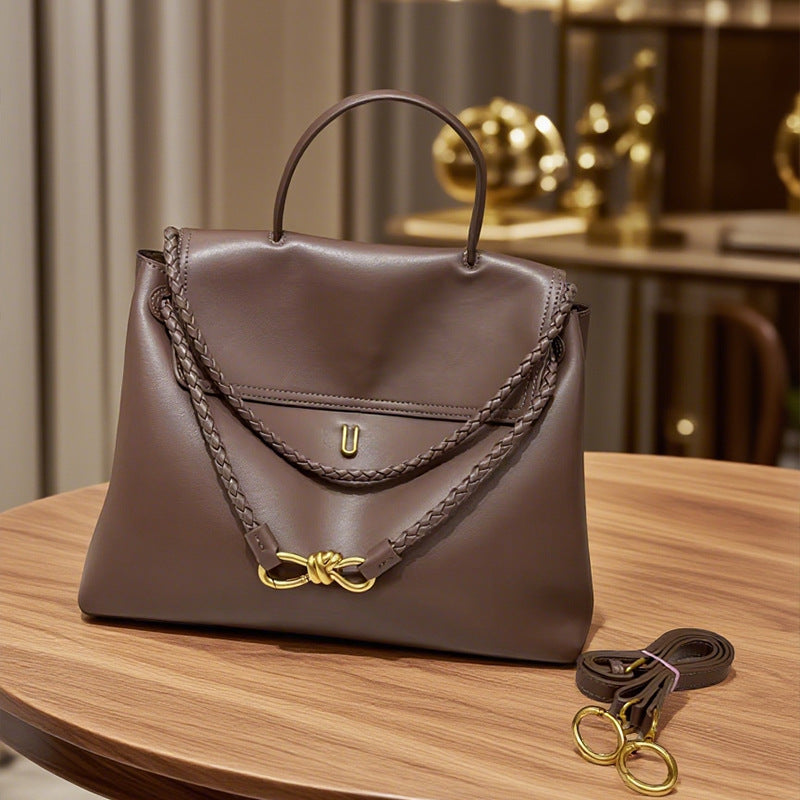 Cool Fashion Bow Gold Genuine Leather Buckle