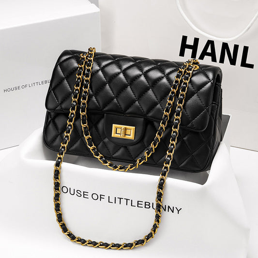 Rhombus Chain Minority Fashion Textured Versatile Bags