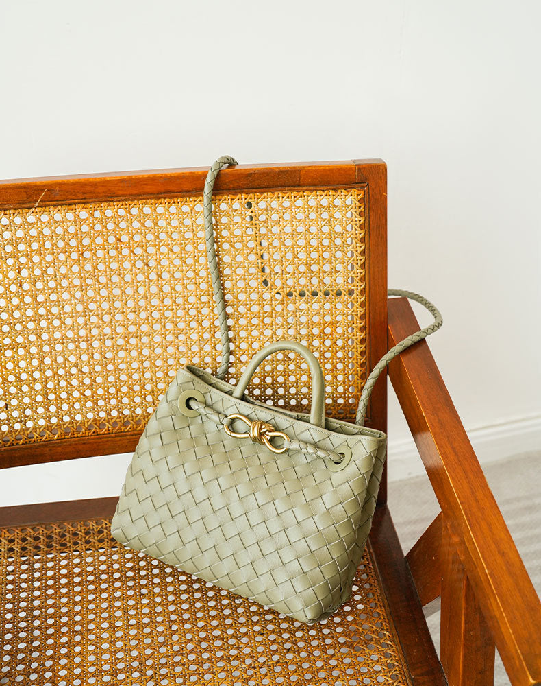 Handmade Metal Bends Hitches Authentic Leather Weave Large Bags