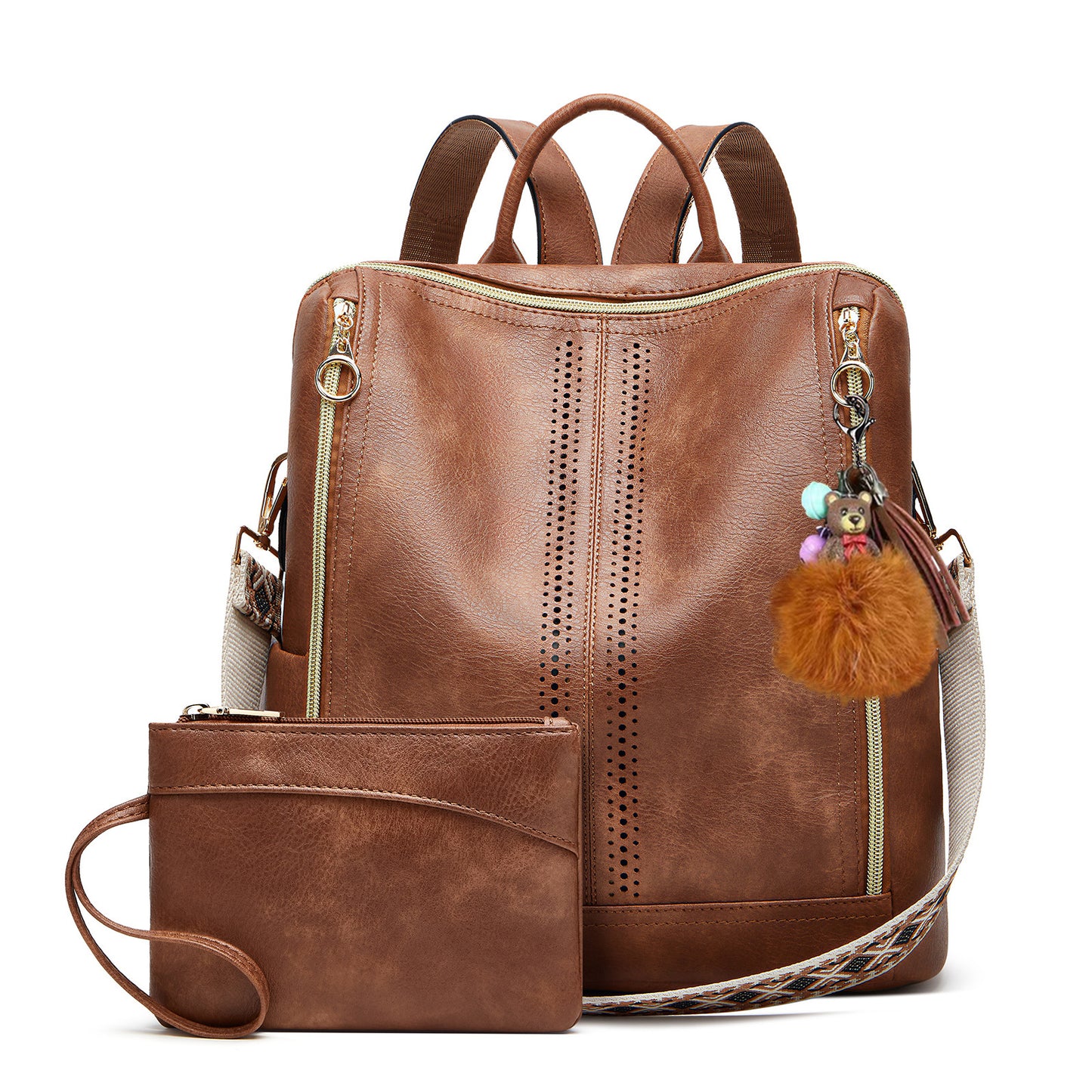 Popular Cool Women's Korean Soft Leather Backpacks