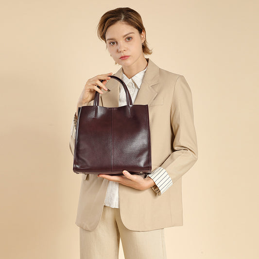Vintage Top Layer Cowhide One Genuine Handbags