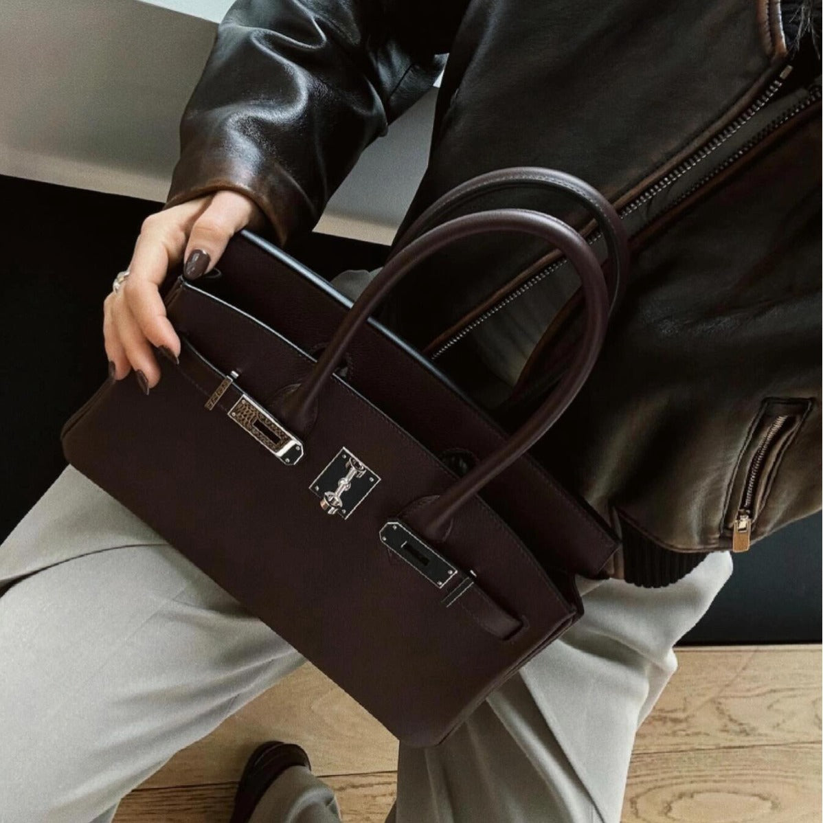 Women's Layer Cowhide Horizontal Large Capacity Versatile Handbags