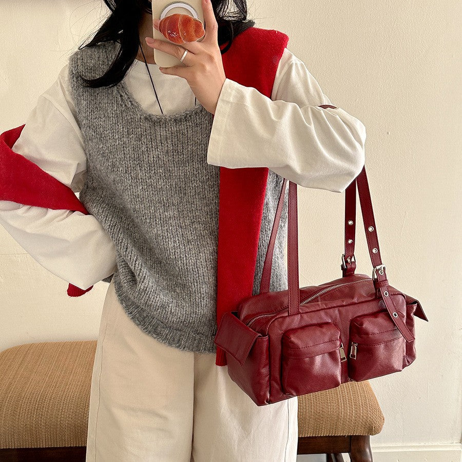 Women's Fashion Portable Large Capacity Niche Style Underarm Shoulder Bags