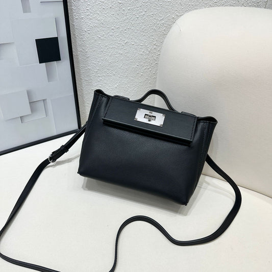 Women's Kelly Versatile Genuine Leather Retro Portable Crossbody Bags