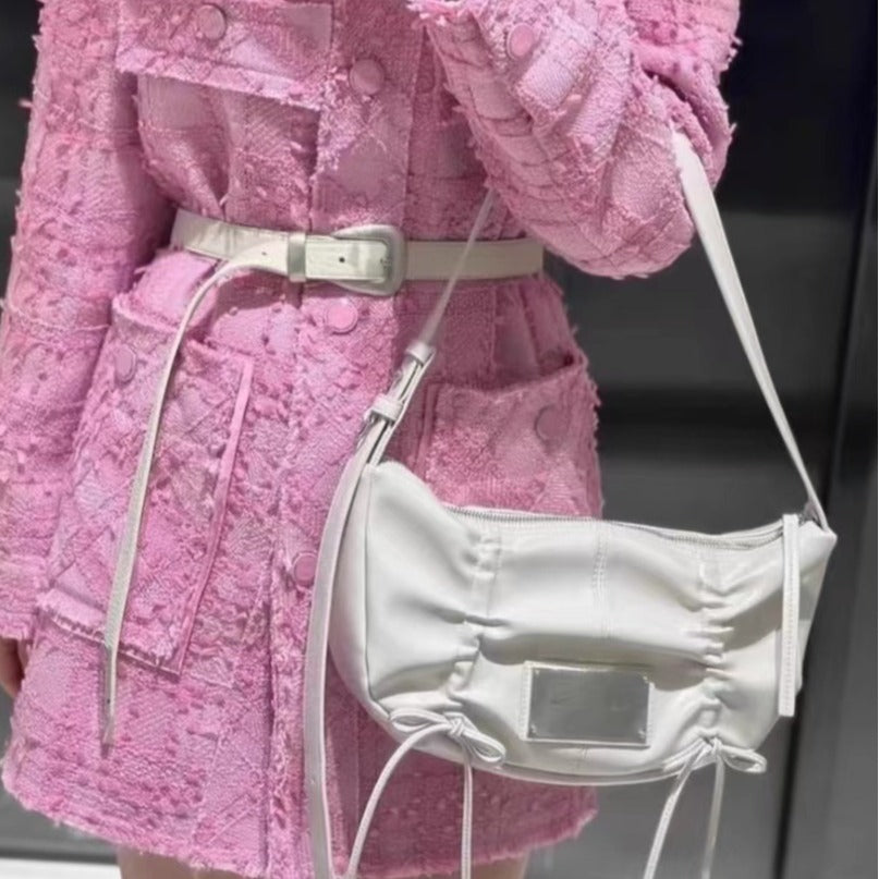 Women's Classic Niche Pleated Underarm Motorcycle Crossbody Bags