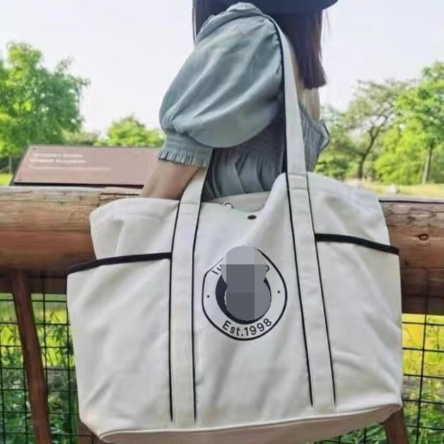 Women's Bowling Large Capacity Canvas Portable Trendy Handbags