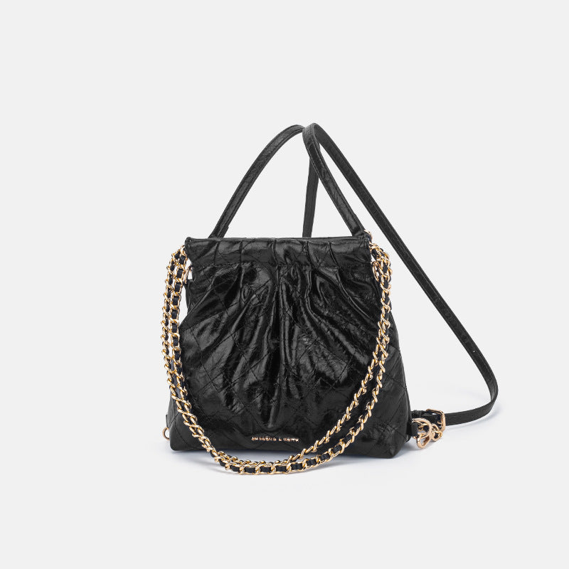 Women's Stray Niche Rhombus Garbage Chain Fashion Shoulder Bags