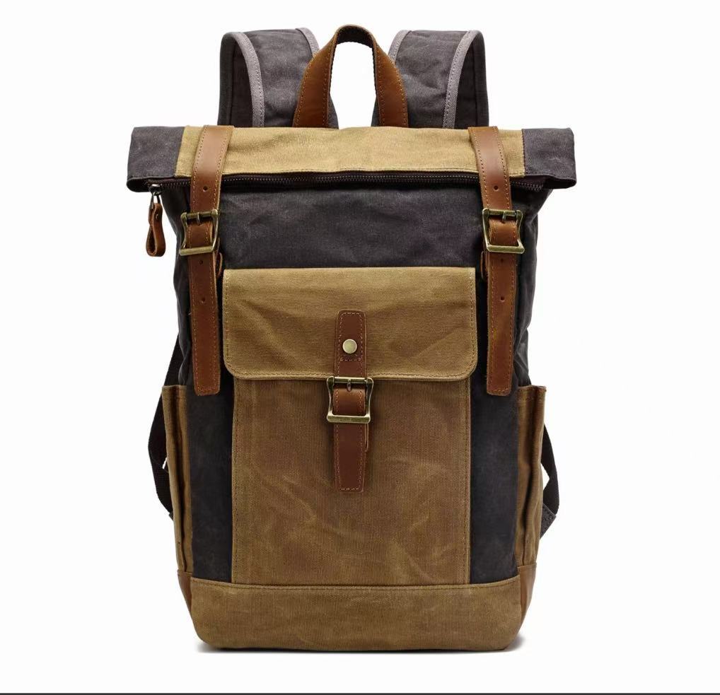 Cool Computer Oil Wax Cloth Waterproof Backpacks