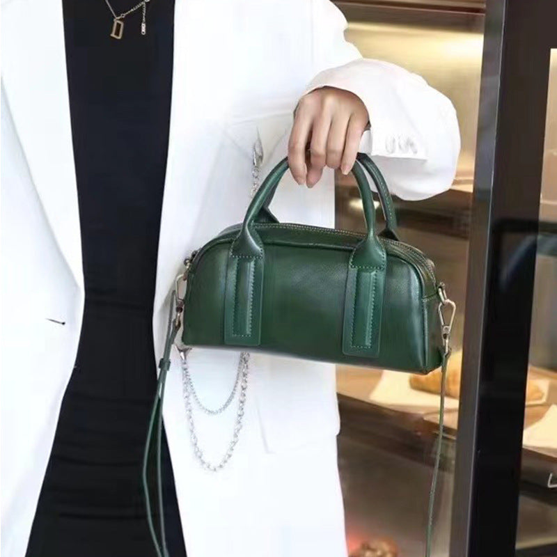 Women's Leather Pillow Niche Trendy Large Capacity Handbags