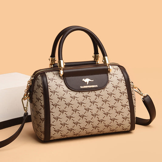 Women's Charming Fashion Printed Female Boston Handbags