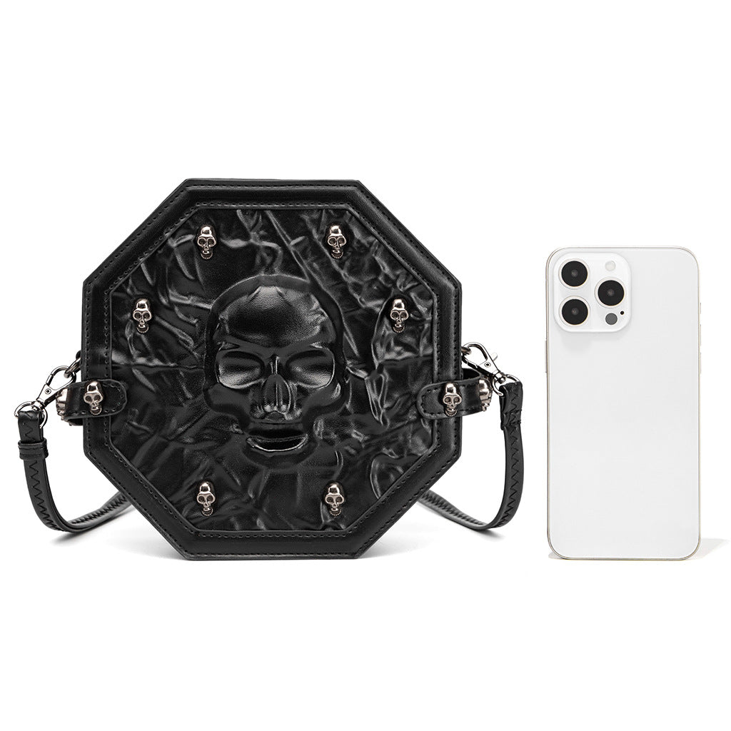 Pretty Skull Retro Punk Leather Gothic Bags