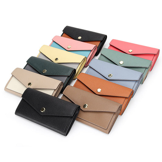 Women's Print Long Fashion Color Contrast Clutch Ladies Wallets