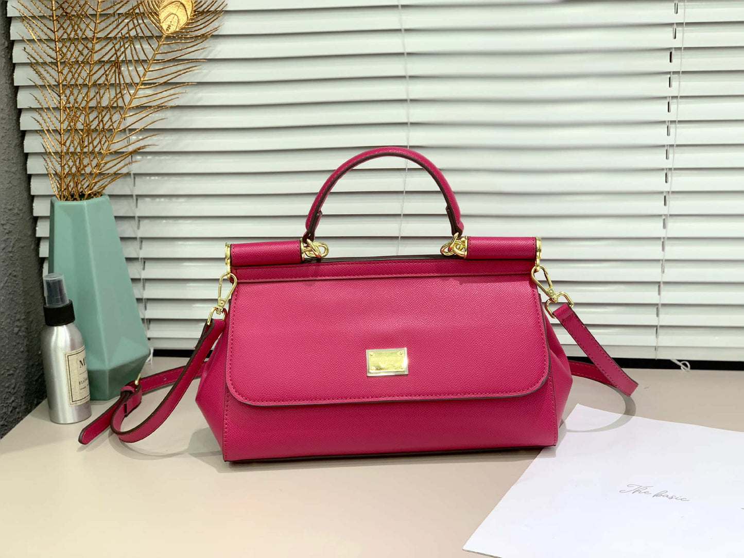 Large Baguette Sicilian Cowhide Flap Cow Handbags