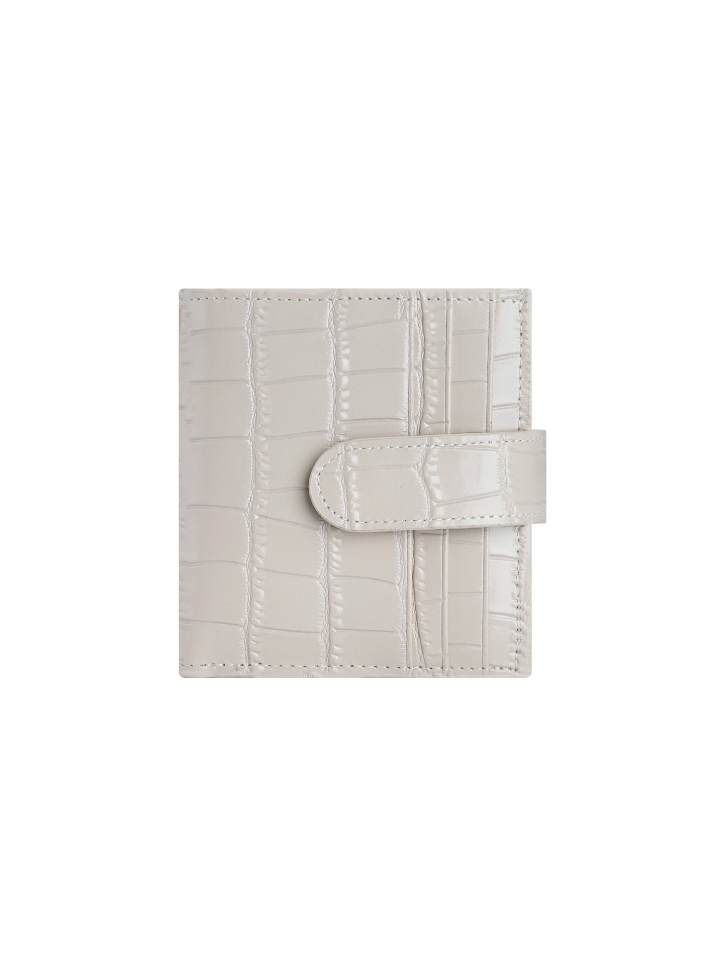 Women's Crocodile Pattern Genuine Leather Zipper Compact Coin Purses