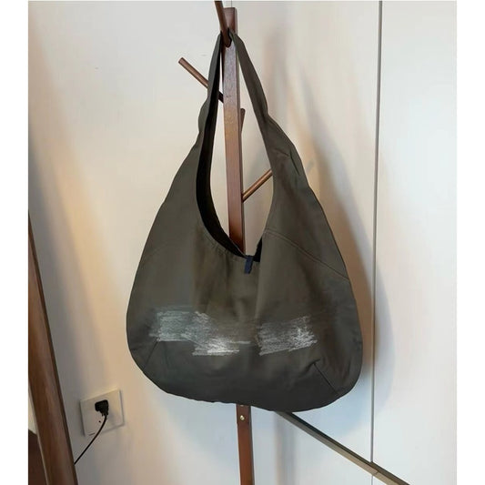 Women's Autumn Retro Alphabet Printed Lace Up Shoulder Bags