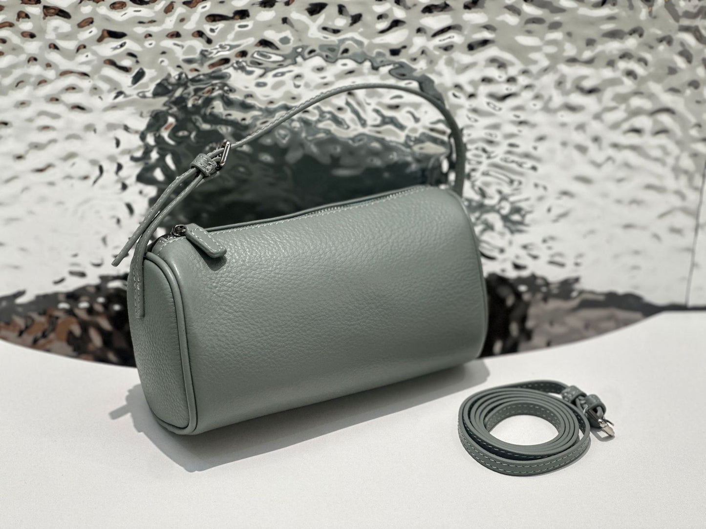 Women's Five Nine Pencil Box First Layer Cowhide High-grade Crossbody Bags