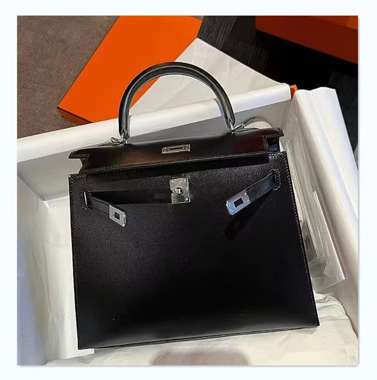 Women's Leather Second Generation Kelly Sier Glossy Handbags