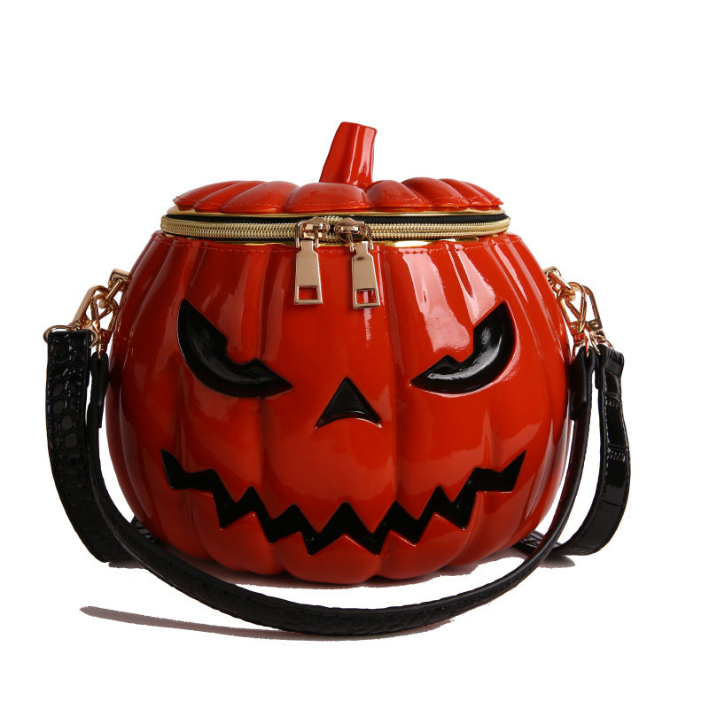 Women's Funny Simulation Pumpkin High-quality Halloween Portable Crossbody Bags