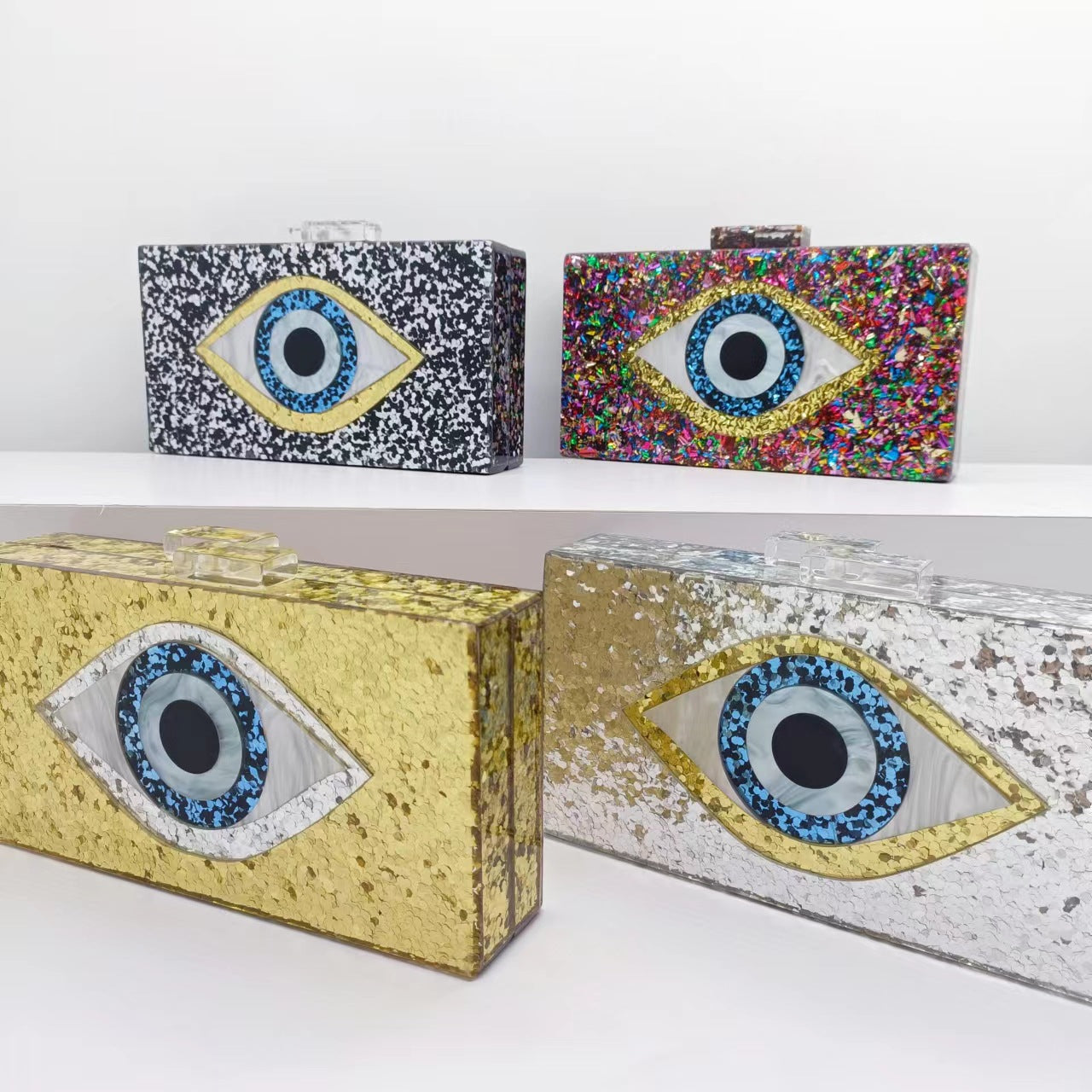 Acrylic Eye Wedding Dinner Clutch Chain Evening Bags