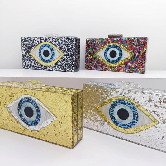 Acrylic Eye Wedding Dinner Clutch Chain Evening Bags