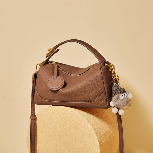 Women's Foxer Genuine Leather Pillow Large Capacity Crossbody Bags