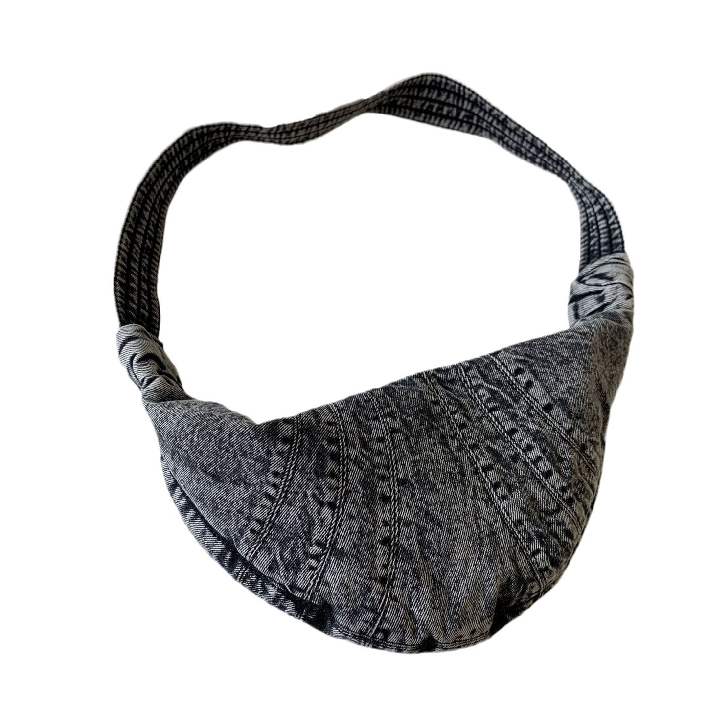 Canvas Wash Vintage Distressed Croissant Niche Bags