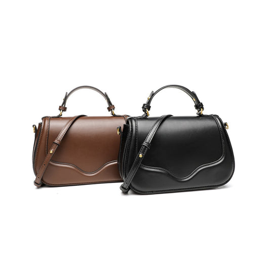 Women's Fashion Design Portable Magnetic Snap Textured Western Style Crossbody Bags