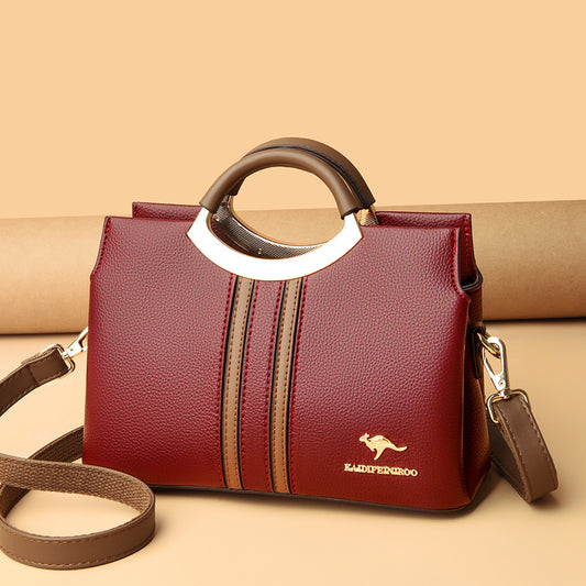 Women's Beautiful Fashion Color Contrast Mother Shoulder Bags