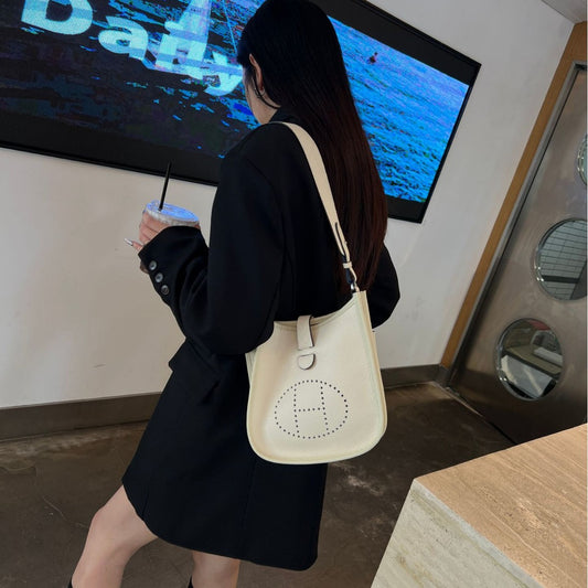 Women's First Layer Cowhide Underarm Leather Crossbody Bags