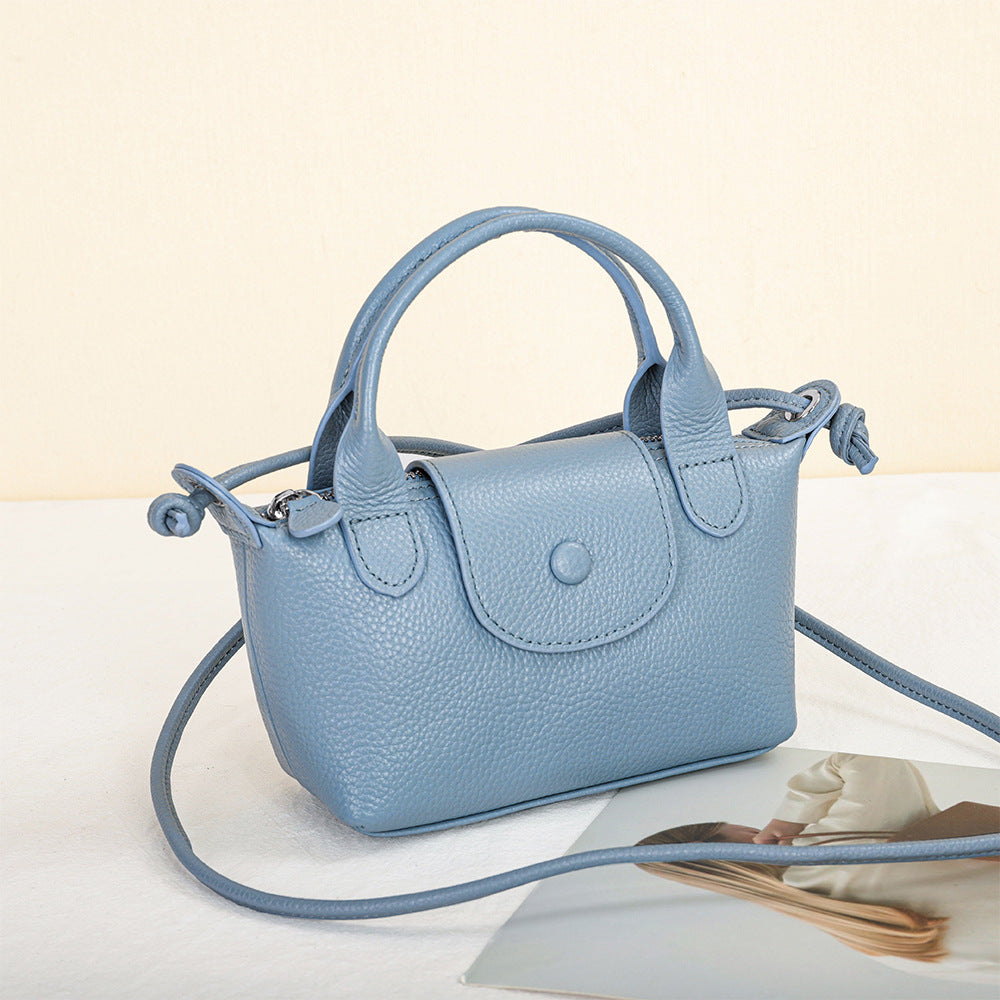 Women's Top Layer Cattlehide Leather Fashion Simple Crossbody Bags