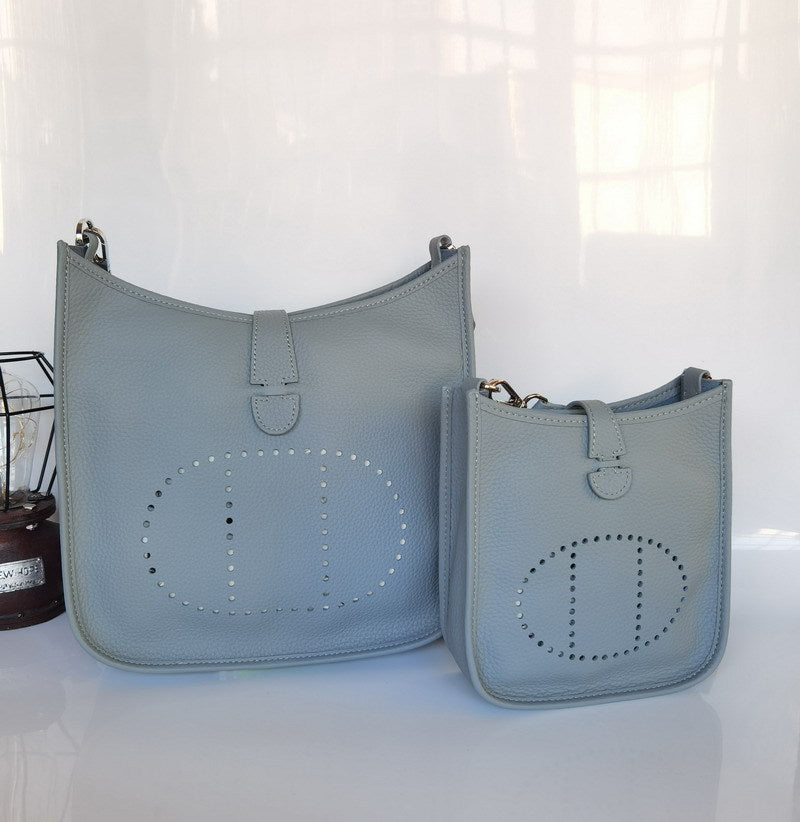 Women's & Men's & Layer Cowhide Lychee Pattern Handbags