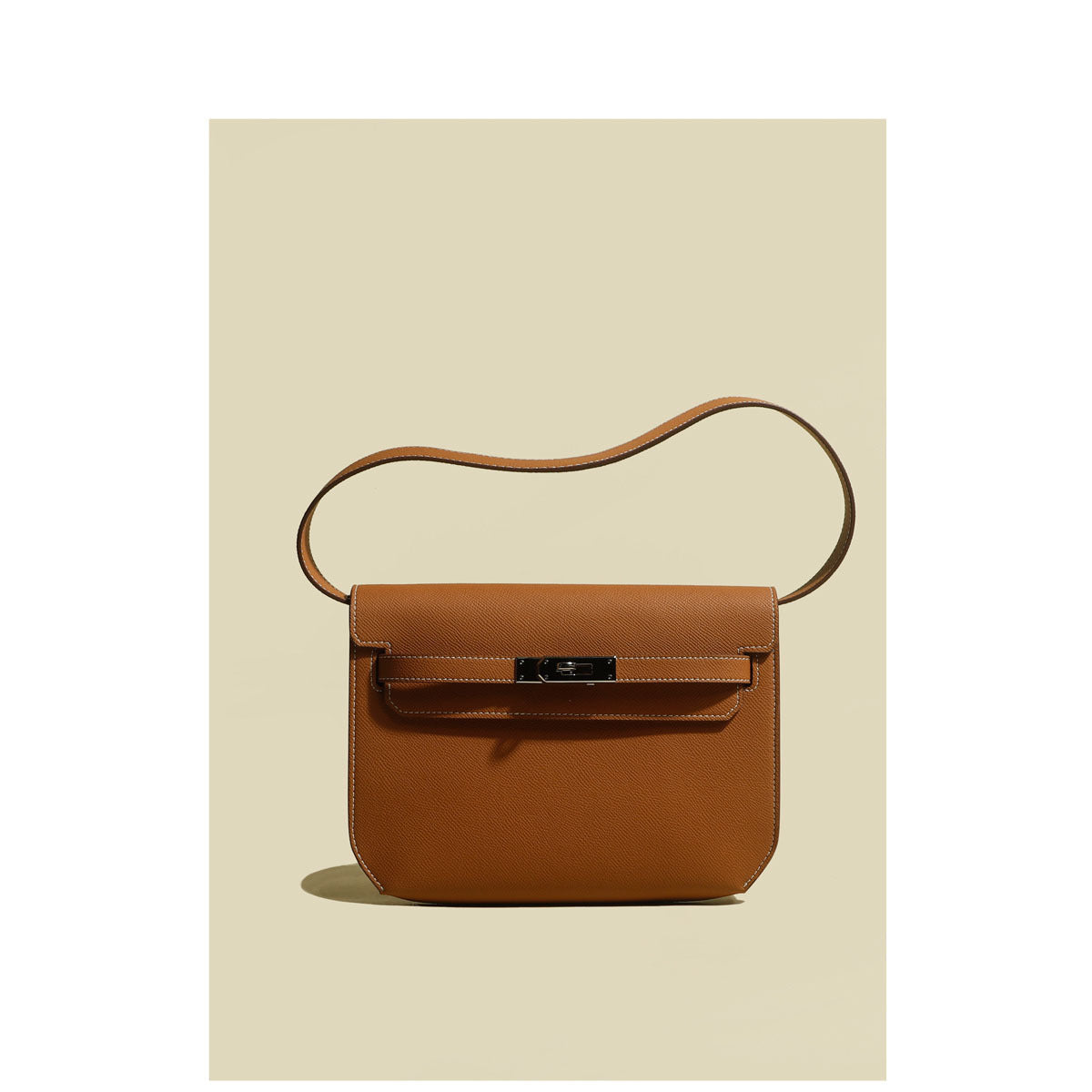 Women's Genuine Leather Retro Underarm Commuter Kelly Bags