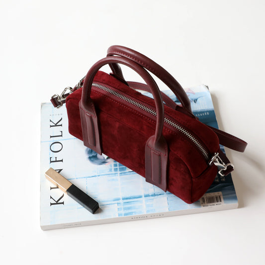 Retro Minority Design Suede Boston Pillow Handbags