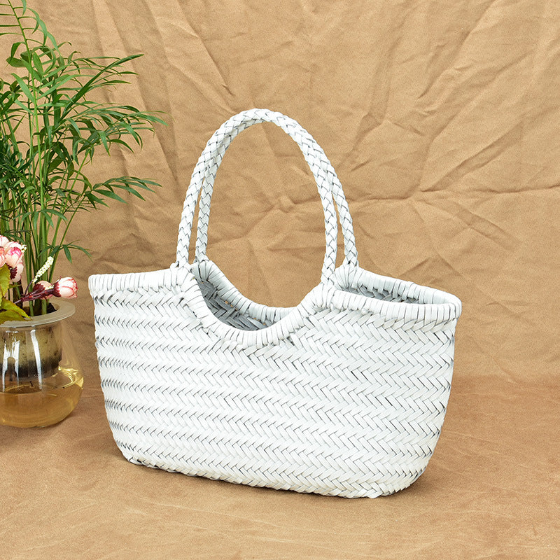 Hand-woven Retro Commuter Texture Inner Portable Shoulder Bags