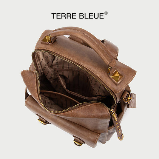 Women's Retro British Style College Korean Simple Backpacks