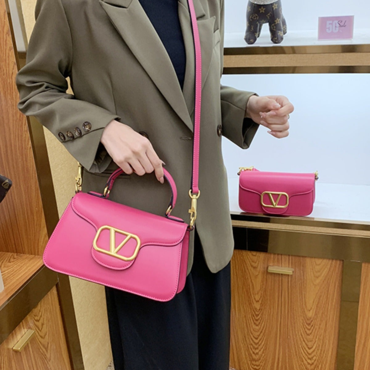 Trendy Unique Women's Advanced Texture Calfskin Handbags