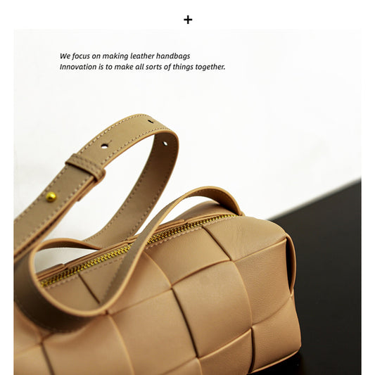 Women's Genuine Leather Woven One Simple Affordable Shoulder Bags