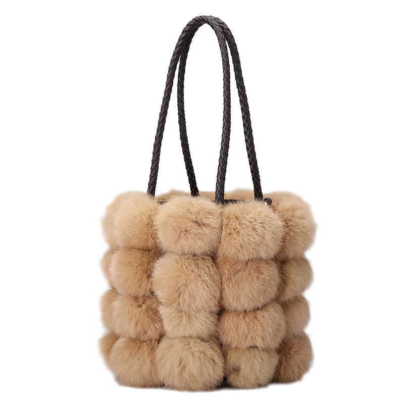 Women's Winter Fur Cute Rabbit Hair Bags