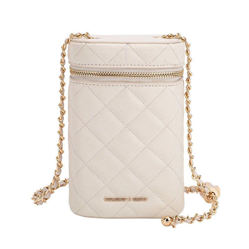 Women's High-grade Versatile Box Diamond Pattern Chain Crossbody Bags