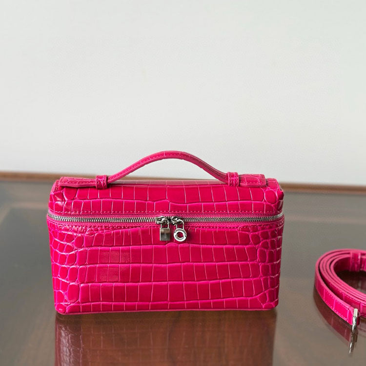 Women's Crocodile Pattern Second Generation Lunch Box Inside Outside Bags