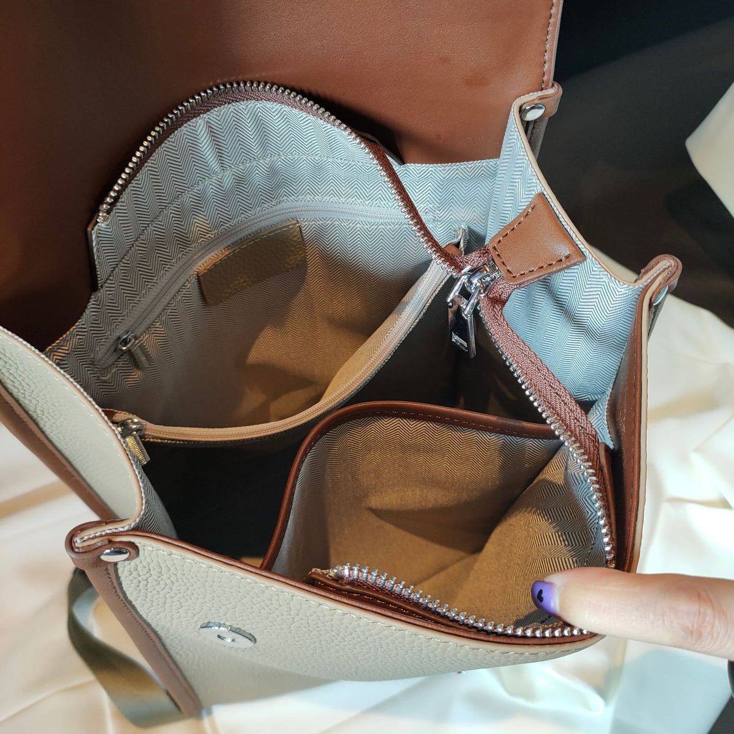 Women's Eu South Korea Top Layer Cowhide Backpacks