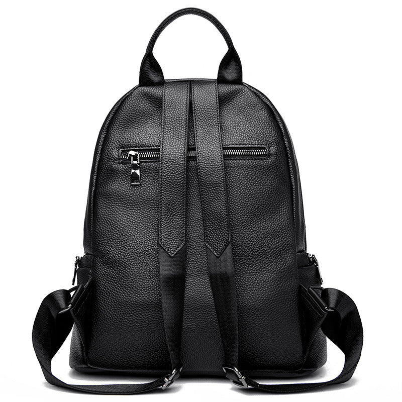 Women's Leather Fashionable First Layer Cowhide Large Backpacks