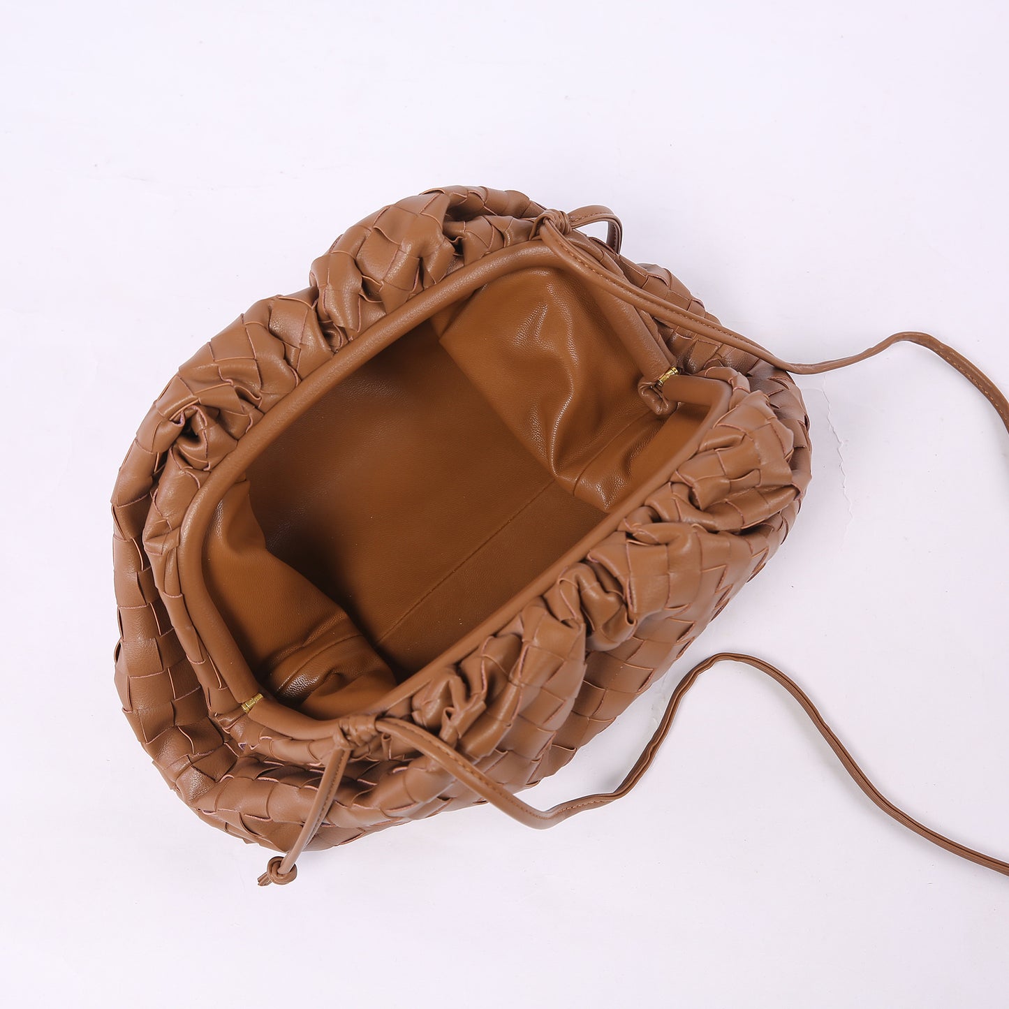 Fashion Clutch Woven Korean Style Cloud Soft Leather Crossbody Bags